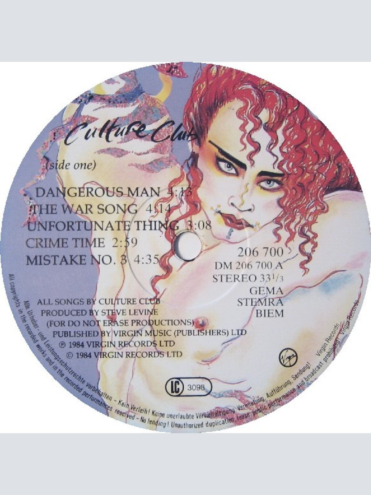 Vinyl / Culture Club - Waking Up With The House On Fire