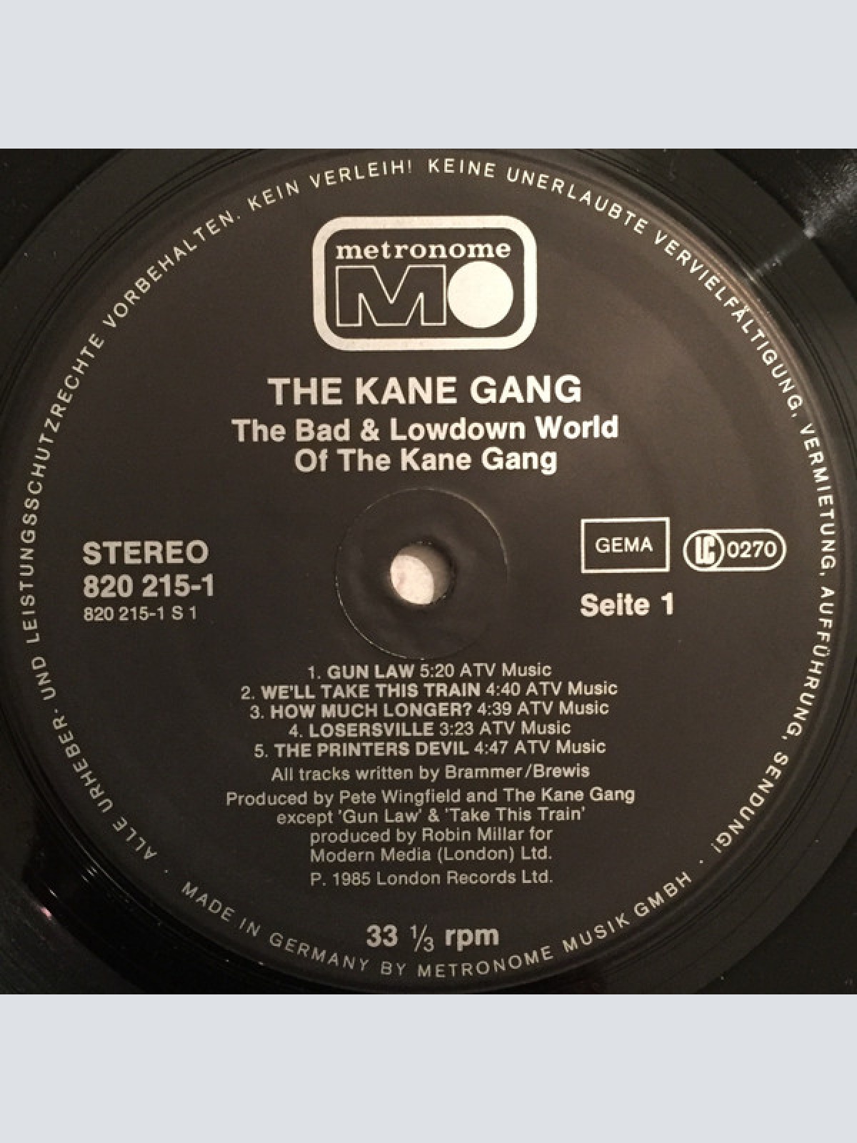 Vinyl / The Kane Gang - The Bad And Lowdown World Of
