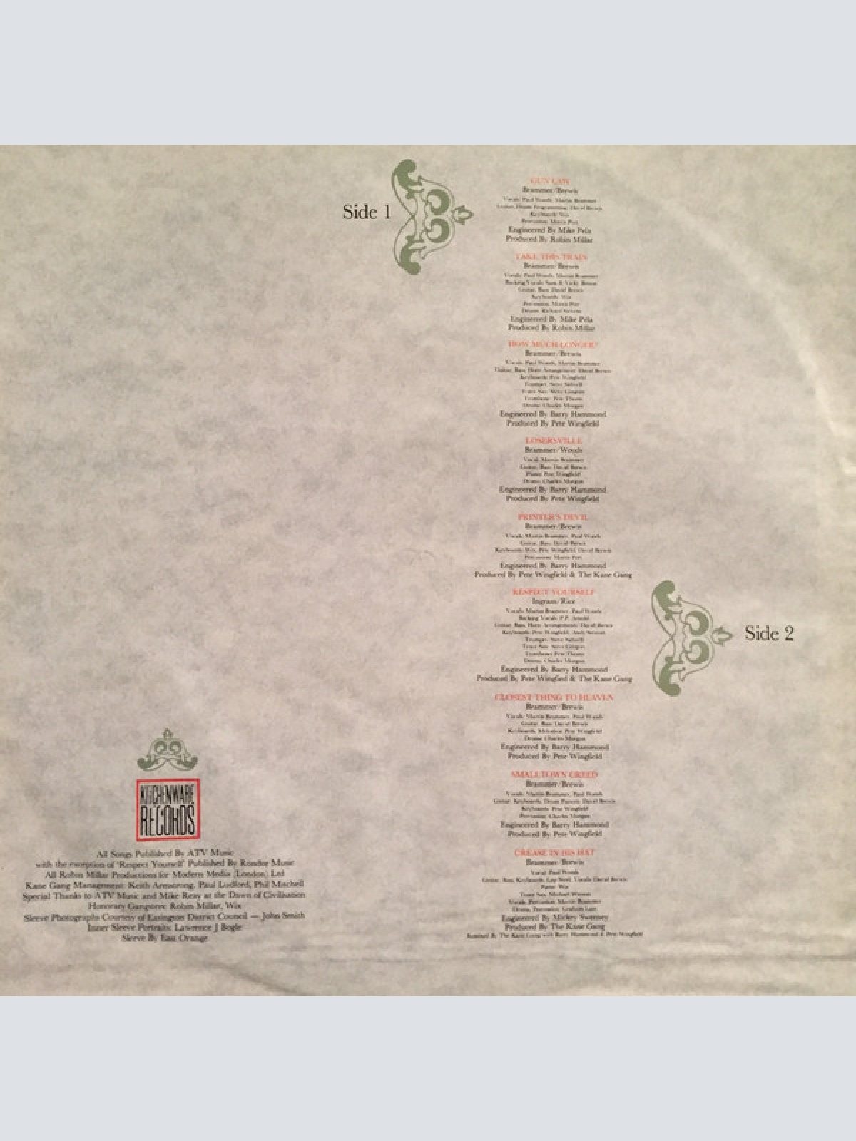 Vinyl / The Kane Gang - The Bad And Lowdown World Of