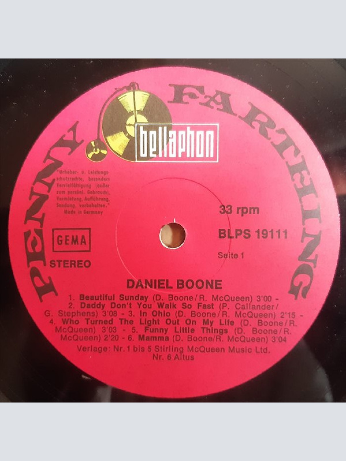 Vinyl / Daniel Boone - Daniel Boone