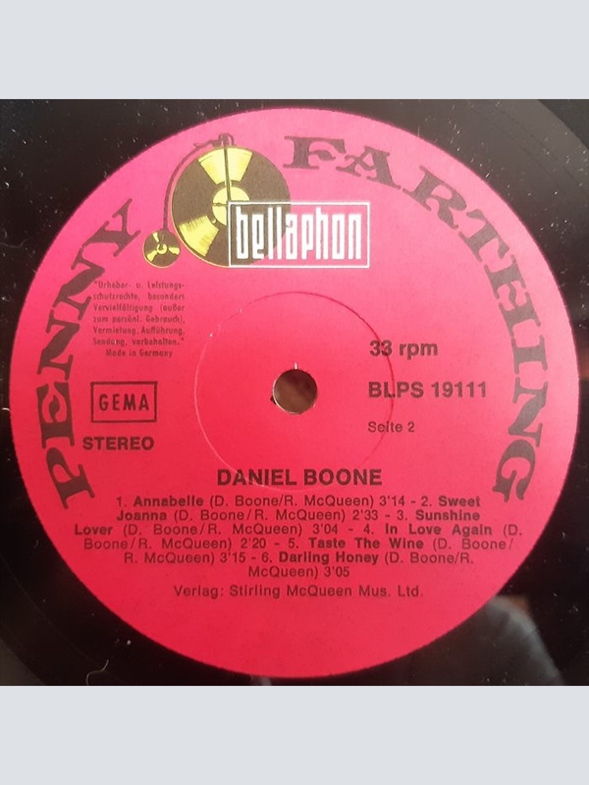 Vinyl / Daniel Boone - Daniel Boone
