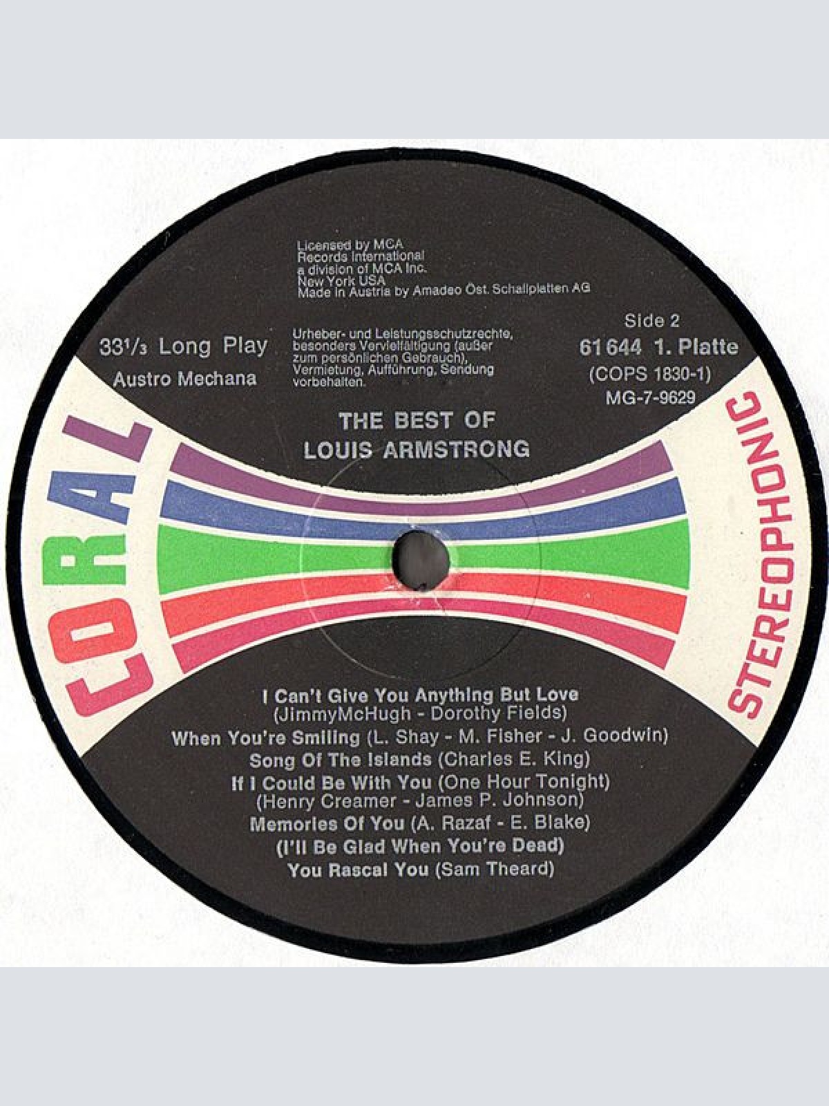 Vinyl / Louis Armstrong - The Best Of Louis Armstrong