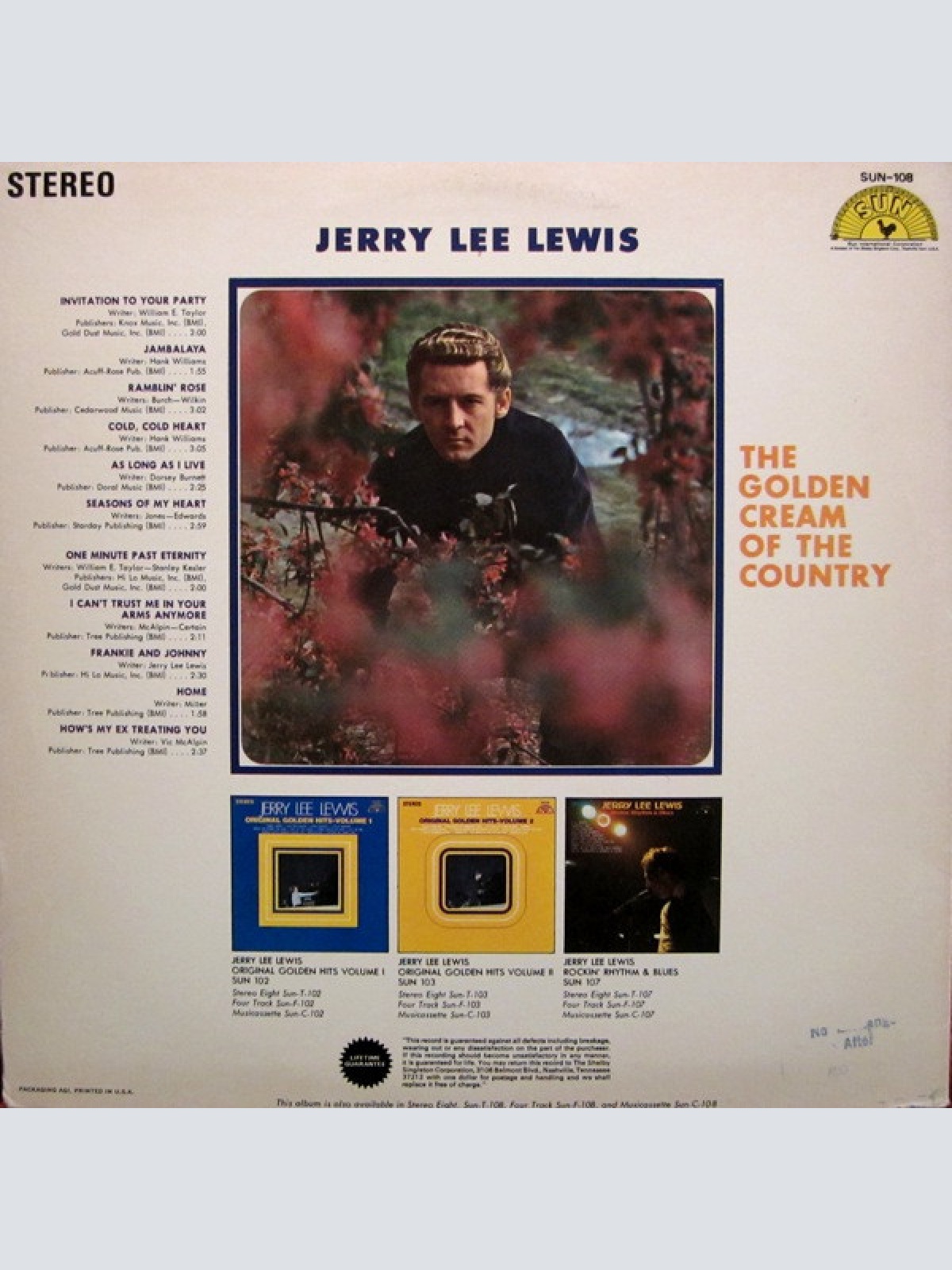 Vinyl / Jerry Lee Lewis - The Golden Cream Of The Country