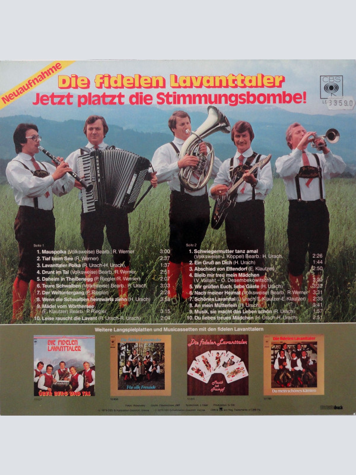 Vinyl / Die Fidelen Lavanttaler - Jetzt Platzt Die Stimmungsbombe! (20 Bomben Erfolge)