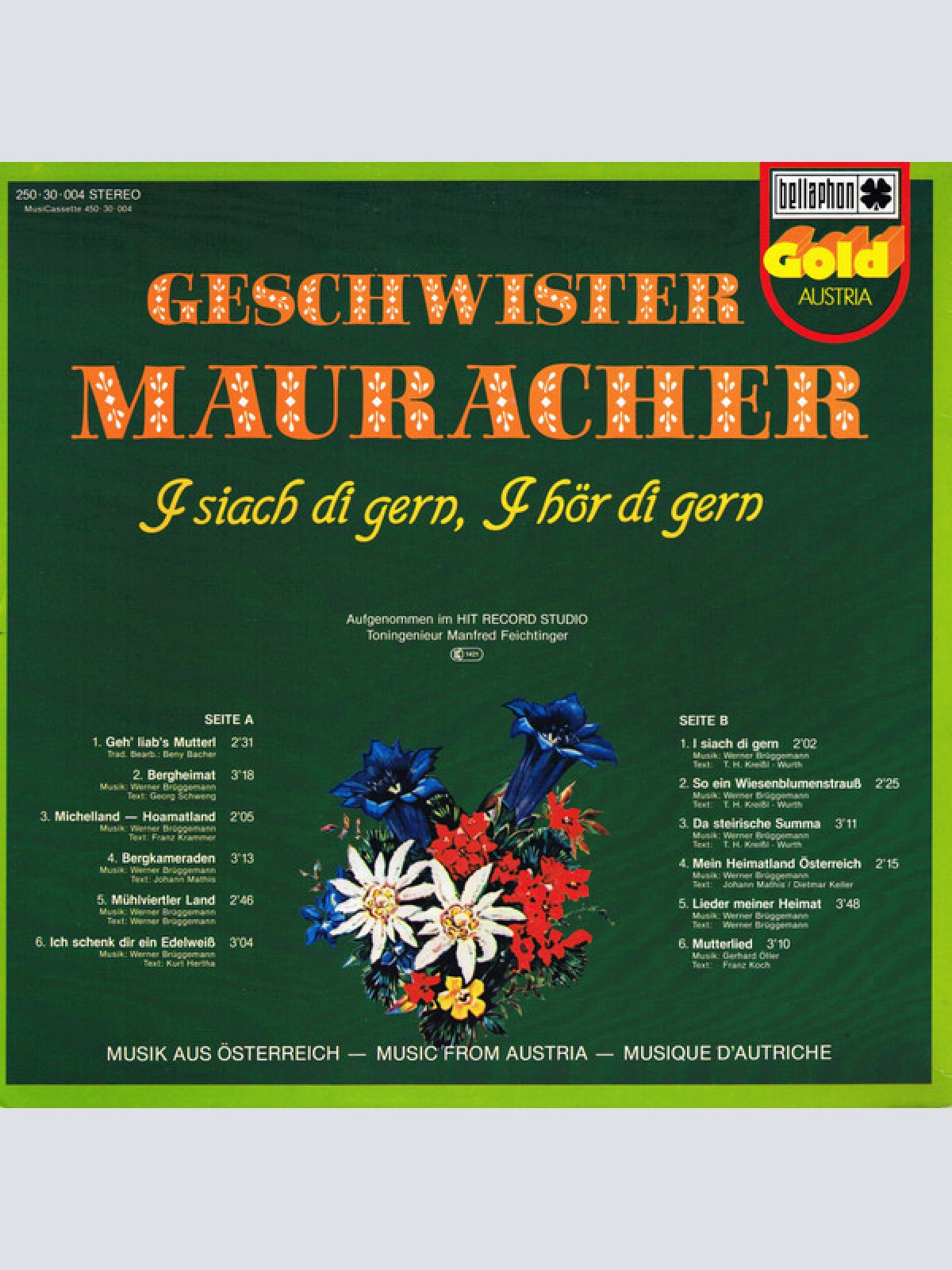 Vinyl / Geschwister Mauracher - I Siach Di Gern, I Hör Di Gern