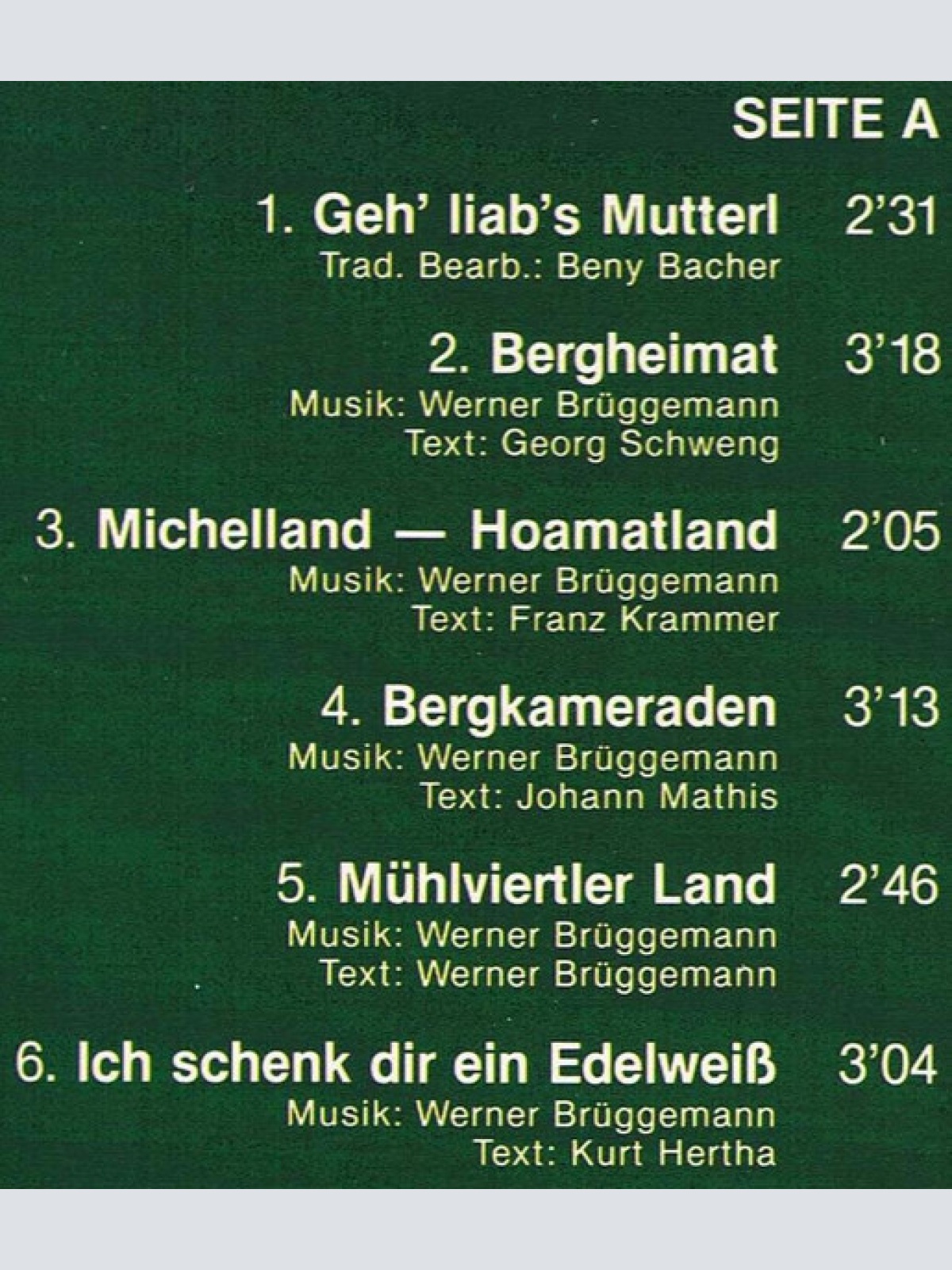 Vinyl / Geschwister Mauracher - I Siach Di Gern, I Hör Di Gern