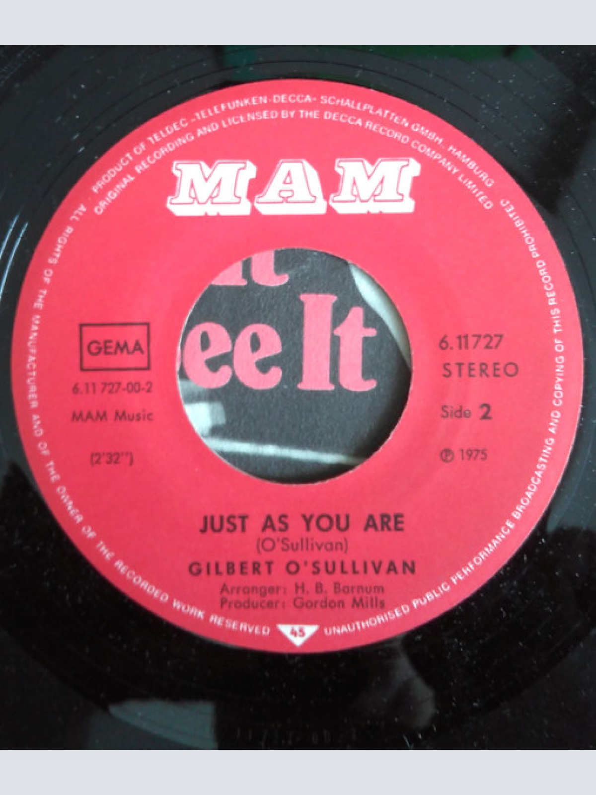 Vinyl / Gilbert O'Sullivan - I'll Believe It When I See It