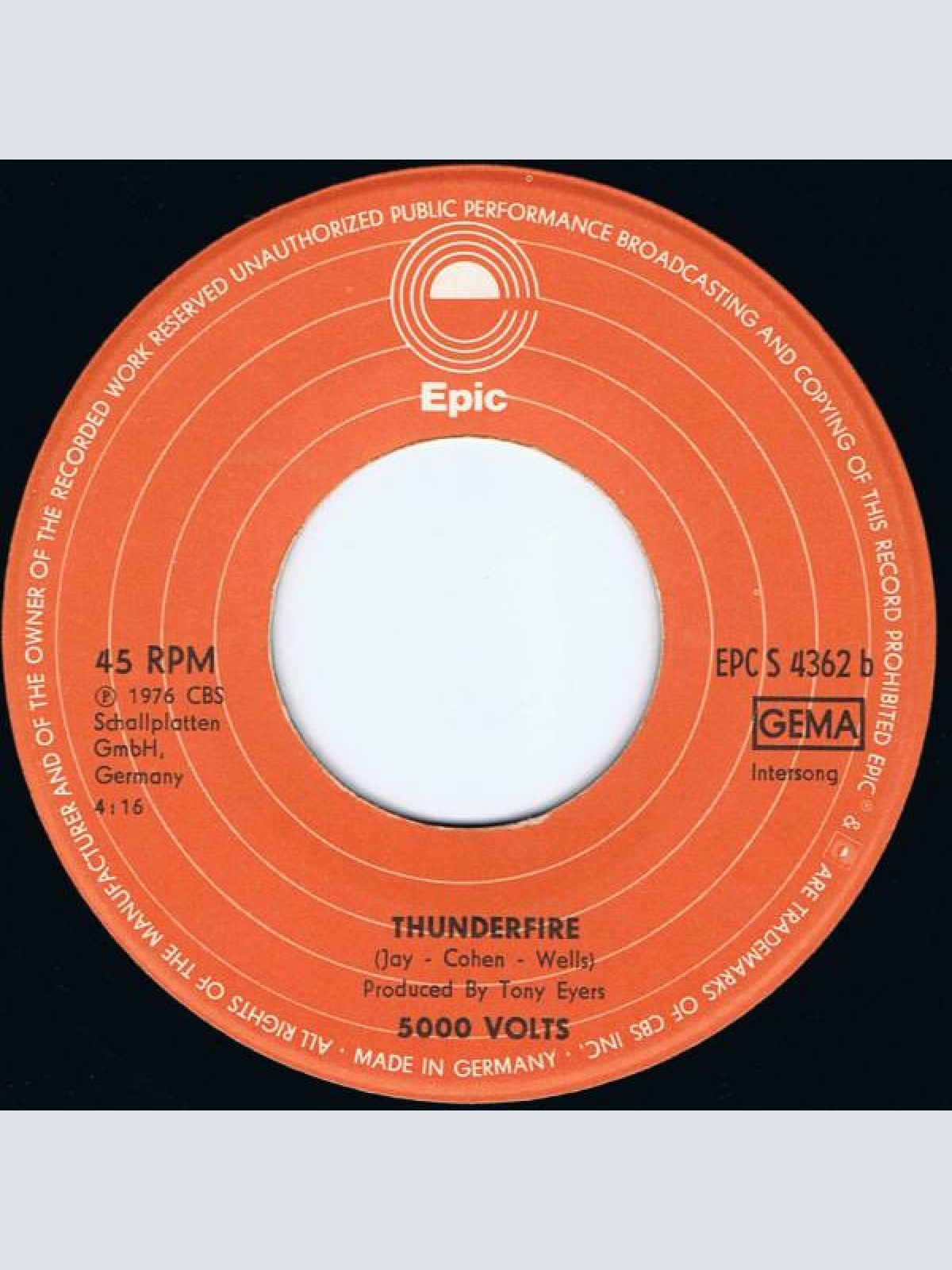 Vinyl / 5000 Volts - Doctor Kiss-Kiss