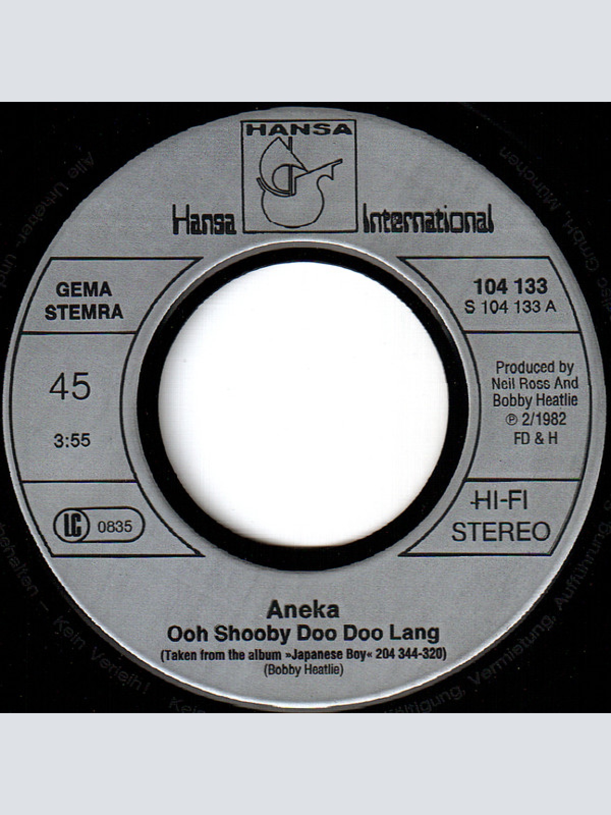 Vinyl / Aneka - Ooh Shooby Doo Doo Lang