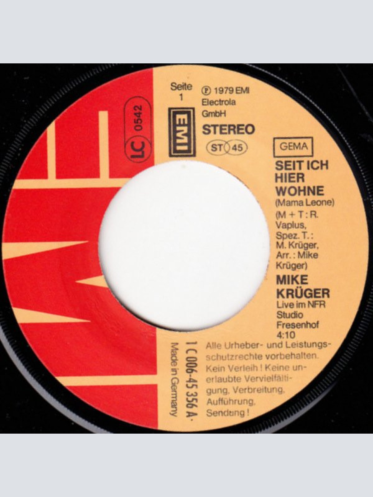 Vinyl / Mike Krüger - Seit Ich Hier Wohne