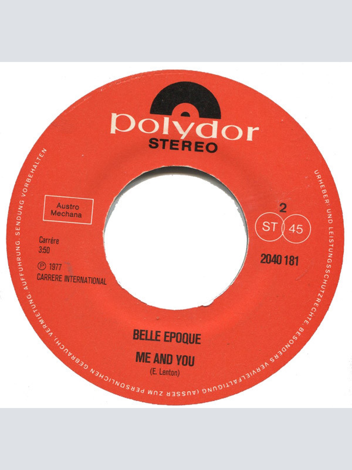 Vinyl / Belle Epoque - Black Is Black