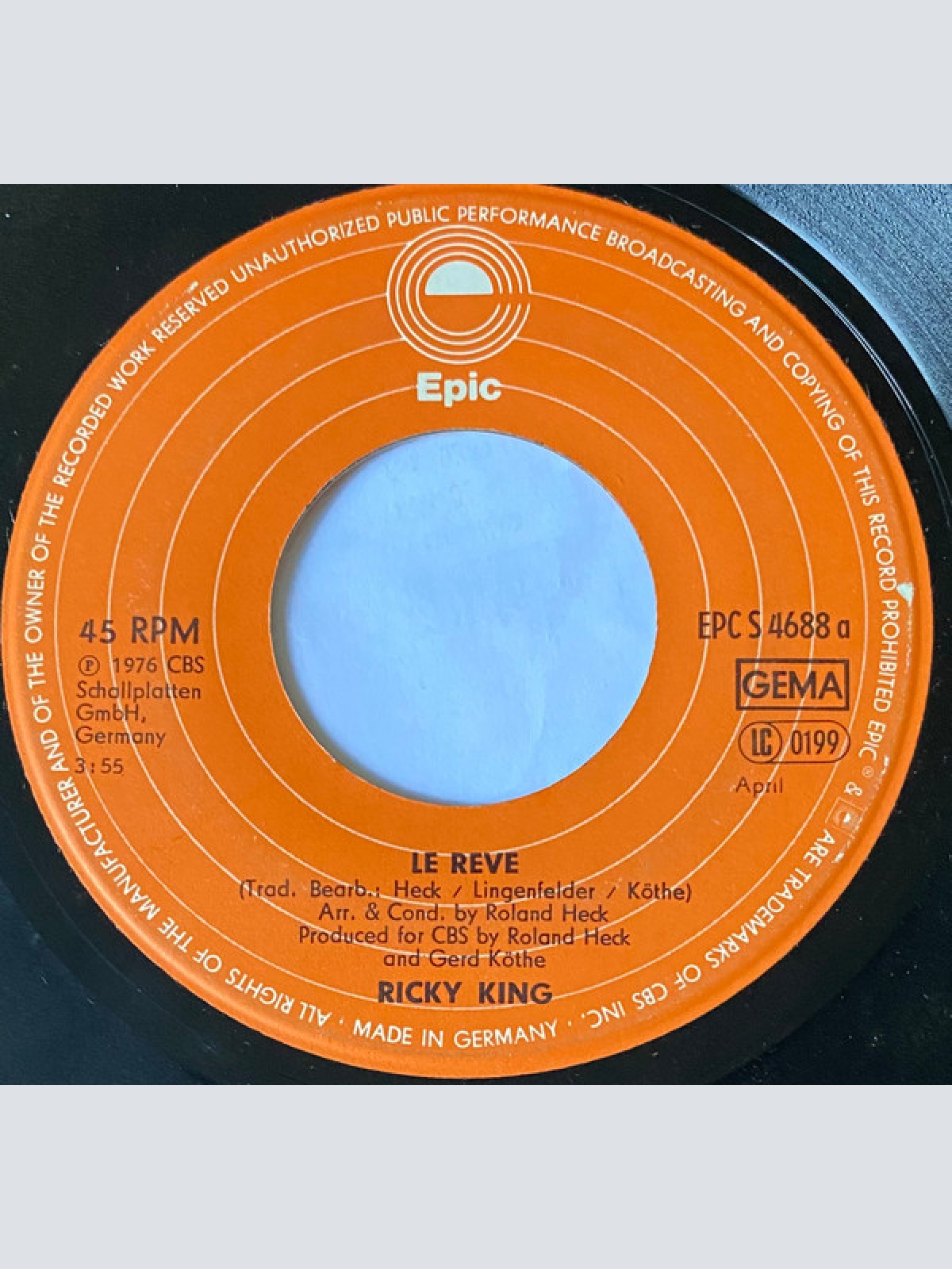 Vinyl / Ricky King - Le Rêve