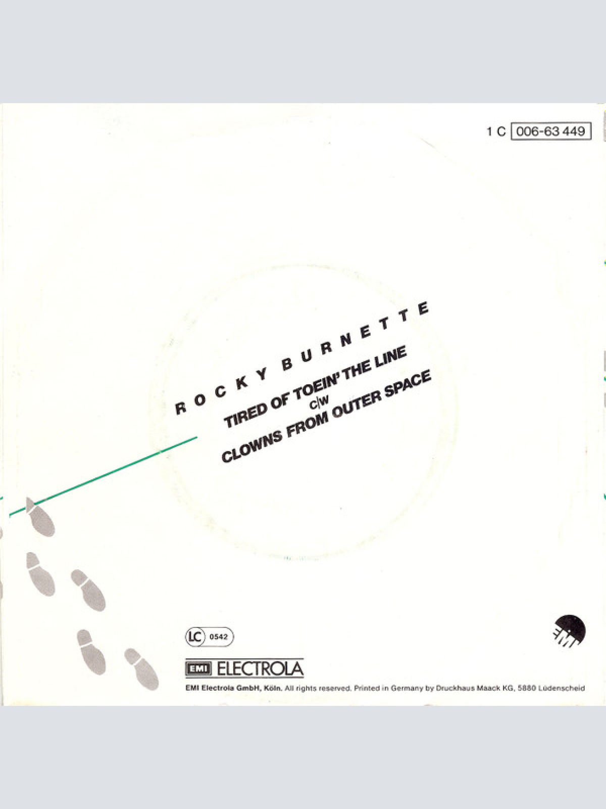 Vinyl / Rocky Burnette - Tired Of Toein' The Line