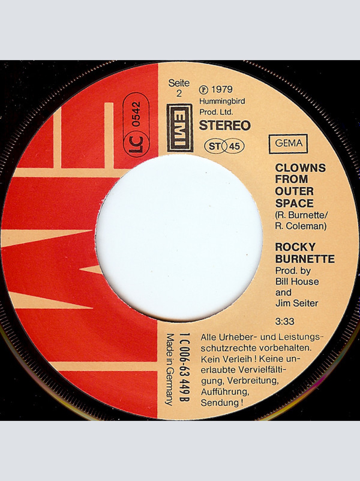 Vinyl / Rocky Burnette - Tired Of Toein' The Line