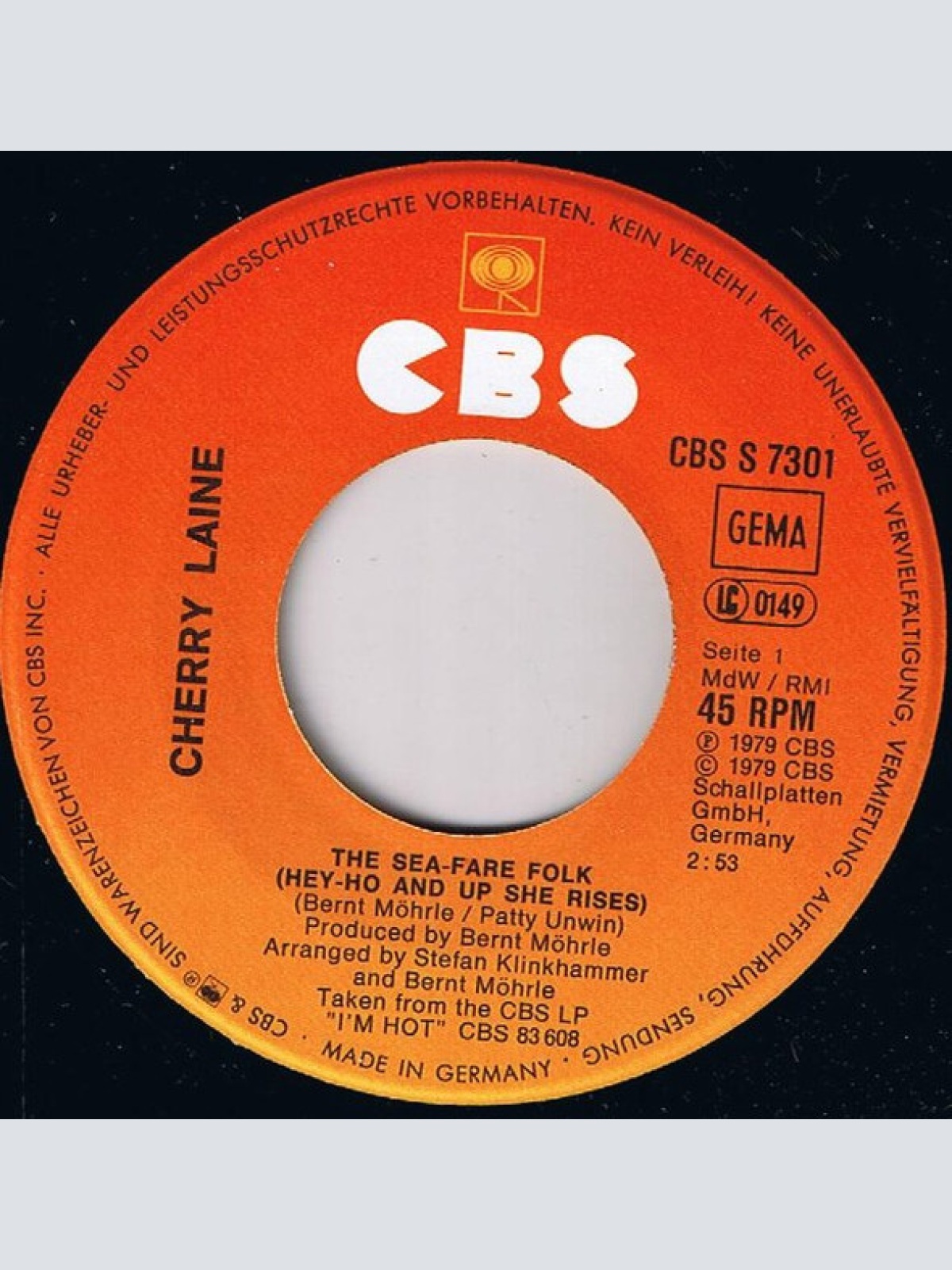 Vinyl / Cherry Laine - The Sea-Fare Folk (Hey-Ho And Up She Rises)