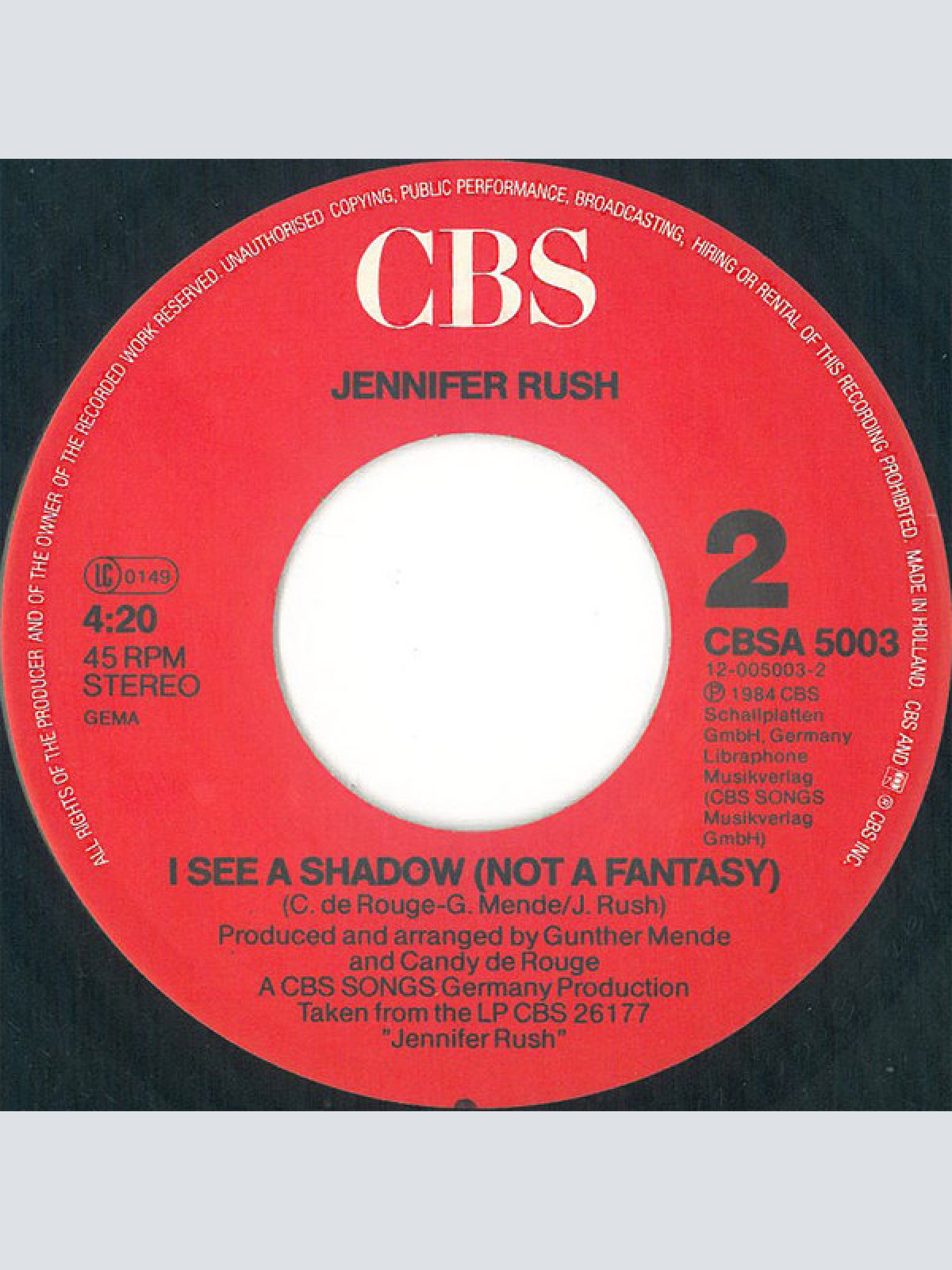 Vinyl / Jennifer Rush - The Power Of Love (Orchestral Remix)