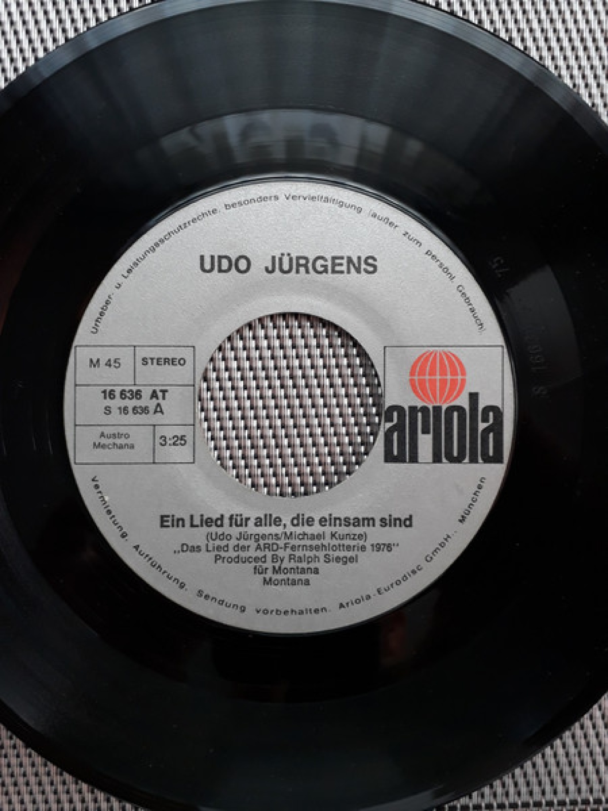 Vinyl / Udo Jürgens - Ein Lied Für Alle, Die Einsam Sind