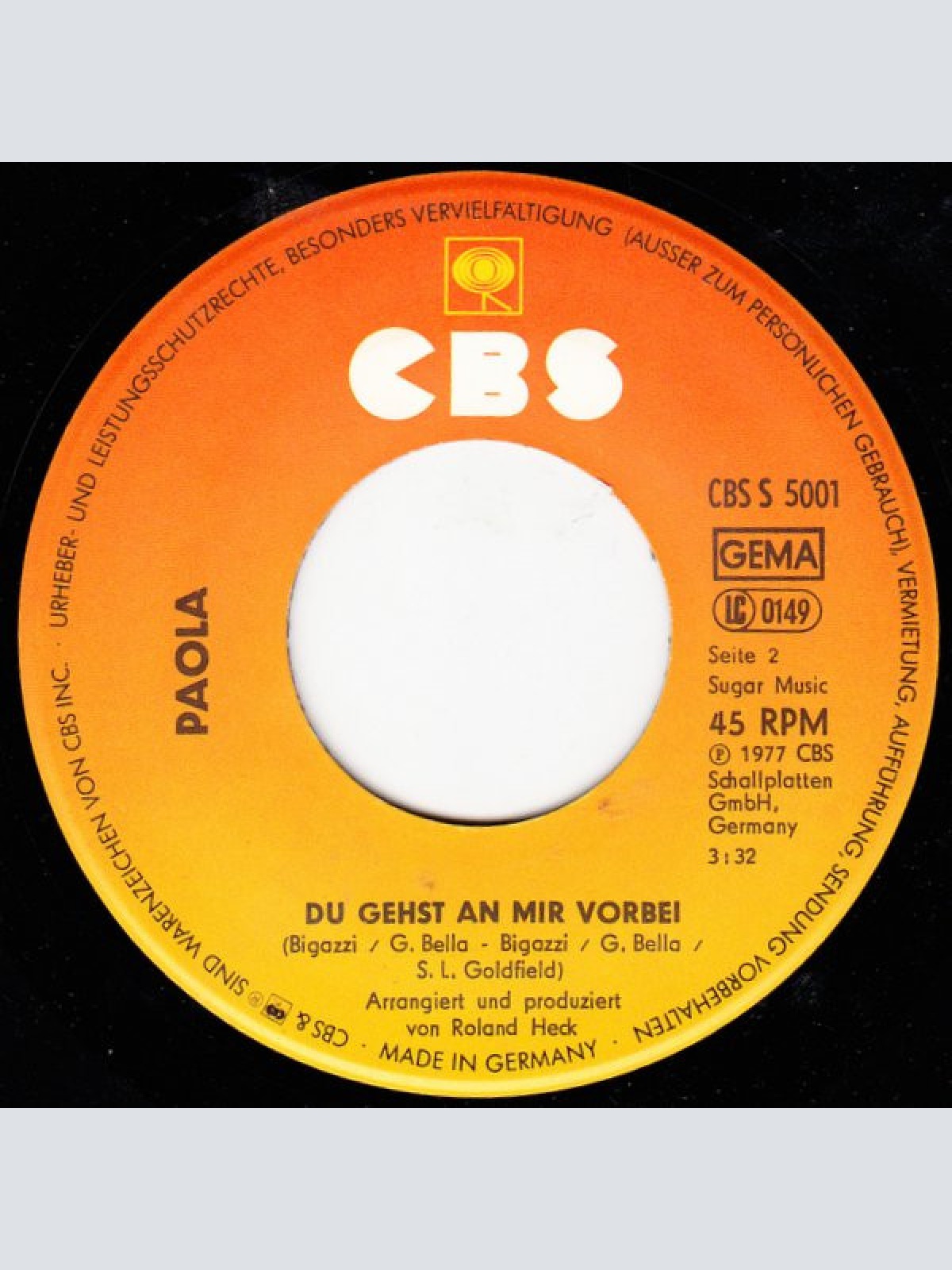 Vinyl / Paola (2) - Morgen Bekommst Du Mehr Von Mir...