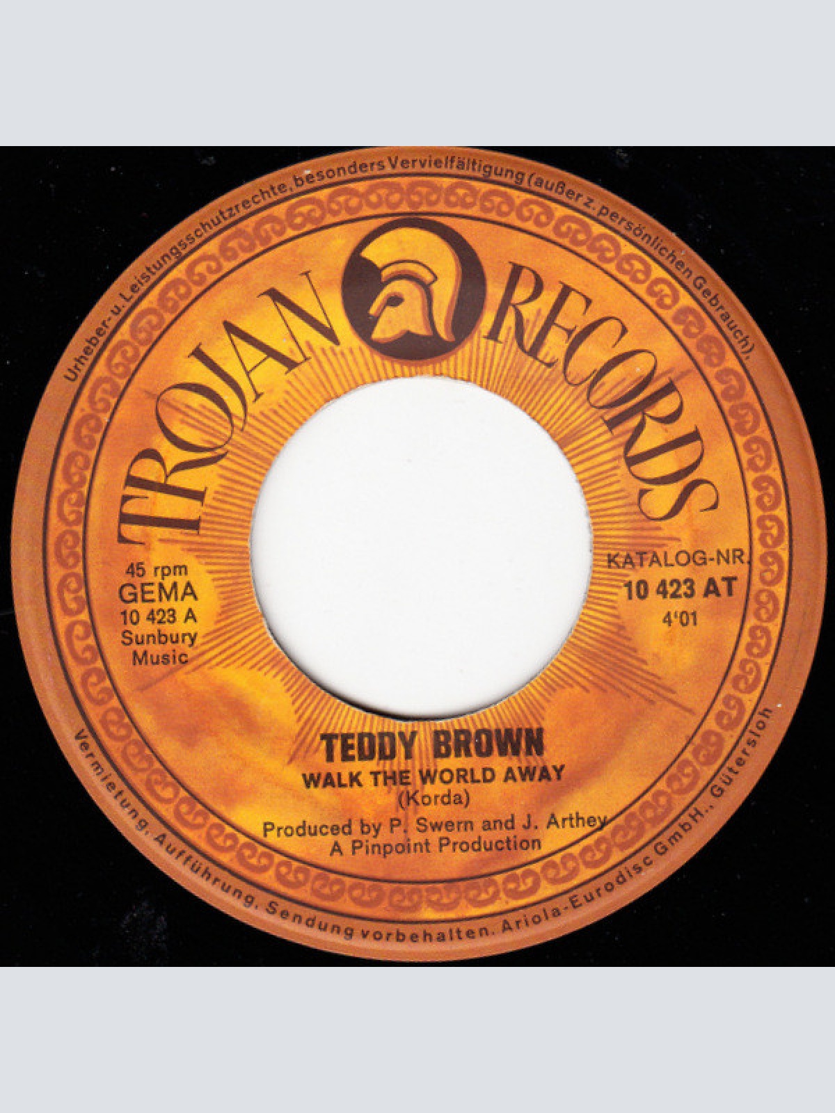 Vinyl / Teddy Brown (3) - Walk The World Away / Senorita Rita