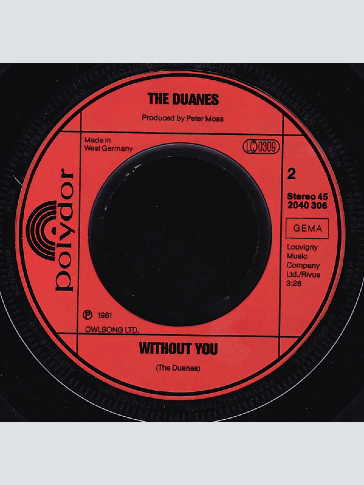Vinyl / The Duanes - We Can't Keep Hanging On