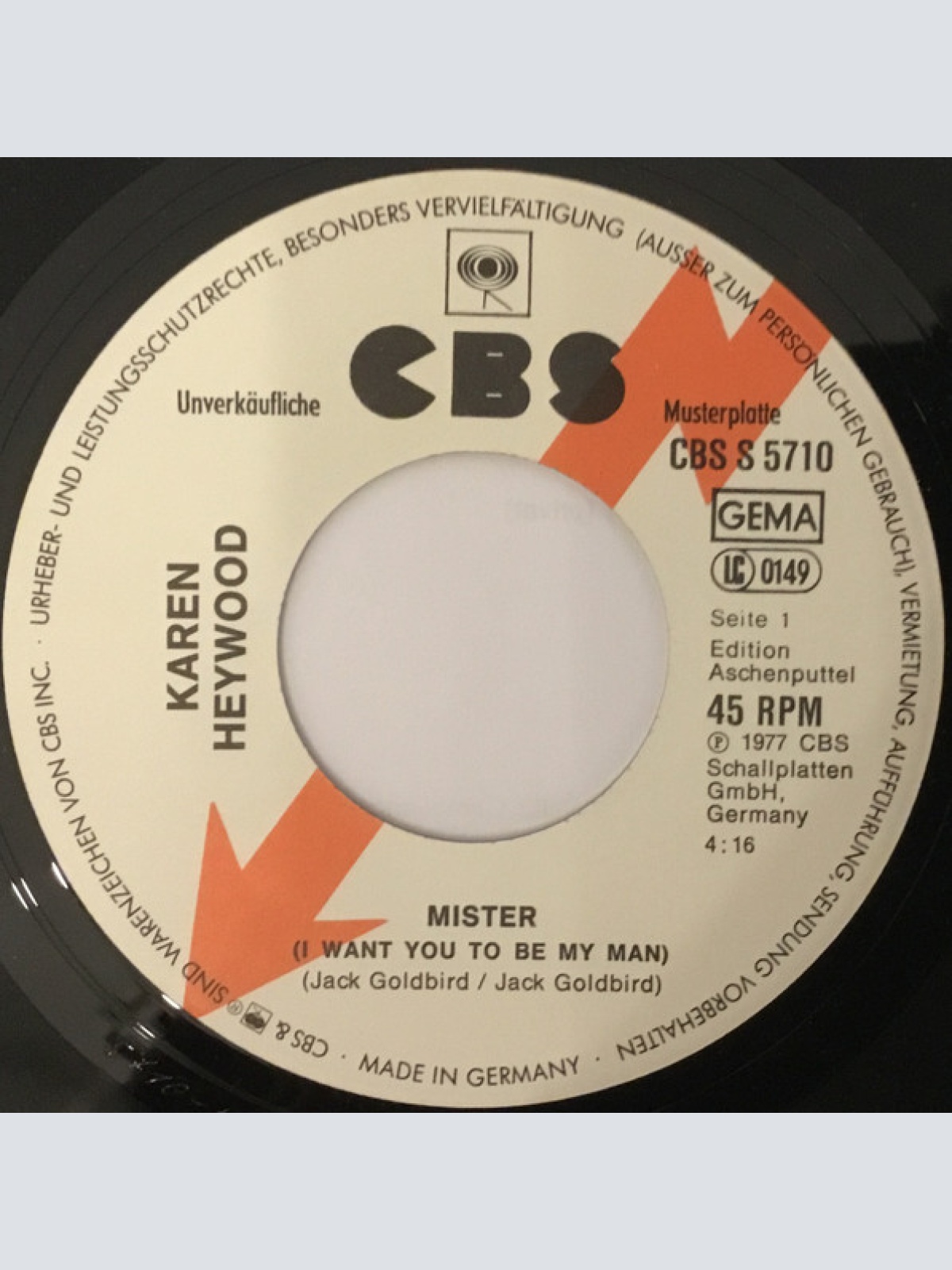Vinyl / Karen Heywood - Mister (I Want You To Be My Man)