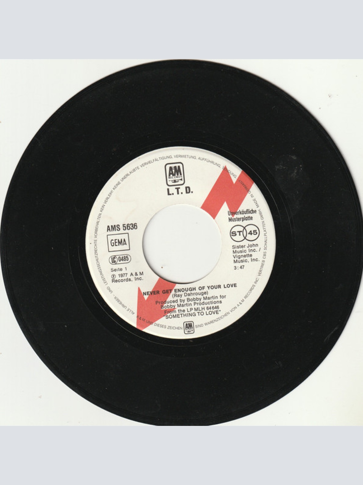 Vinyl / L.T.D. - Never Get Enough Of Your Love