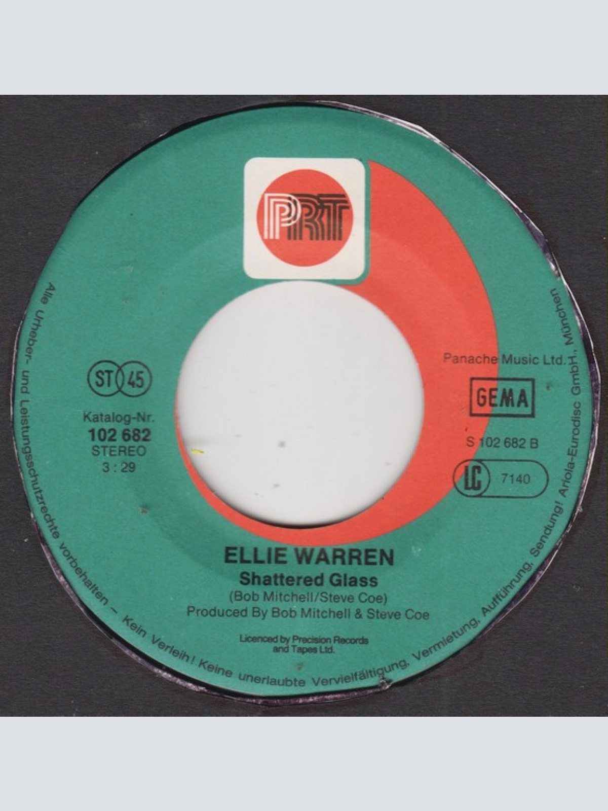 Vinyl / Ellie Warren - Falling In Love With Yourself / Shattered Glass