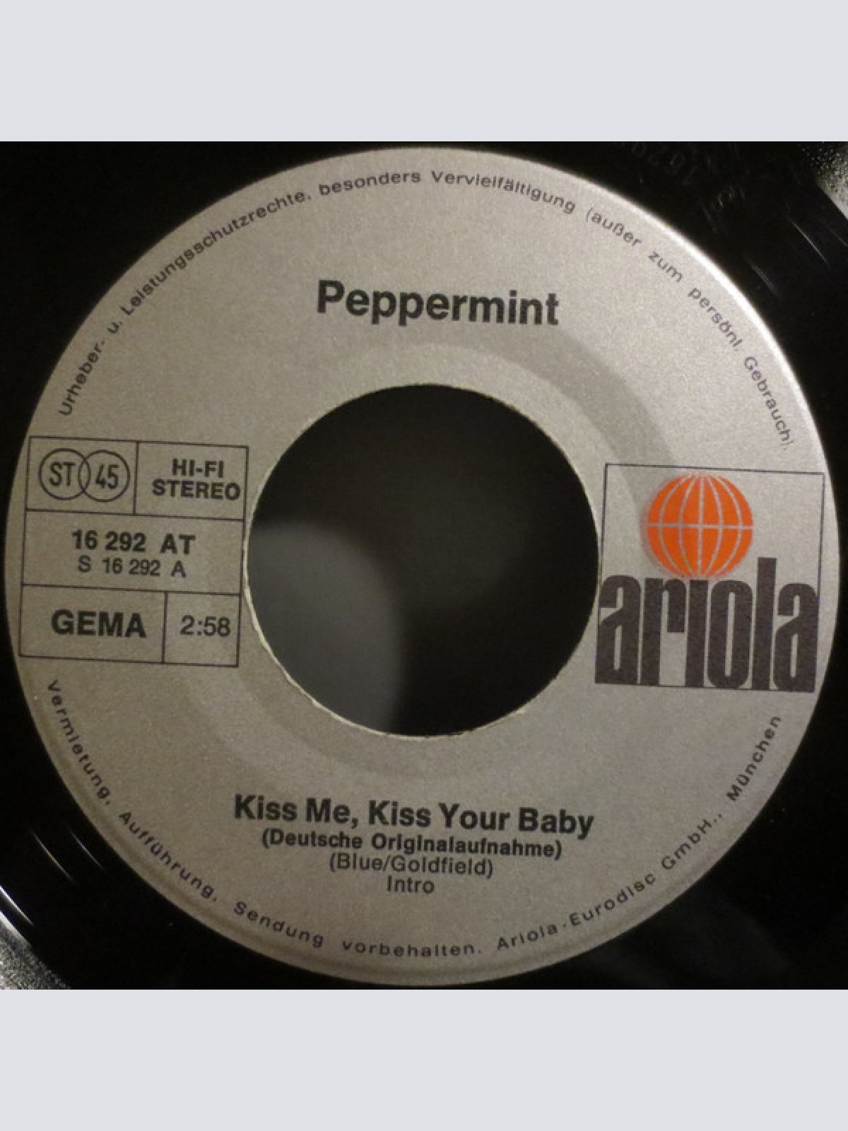 Vinyl / Peppermint (8) - Kiss Me, Kiss Your Baby