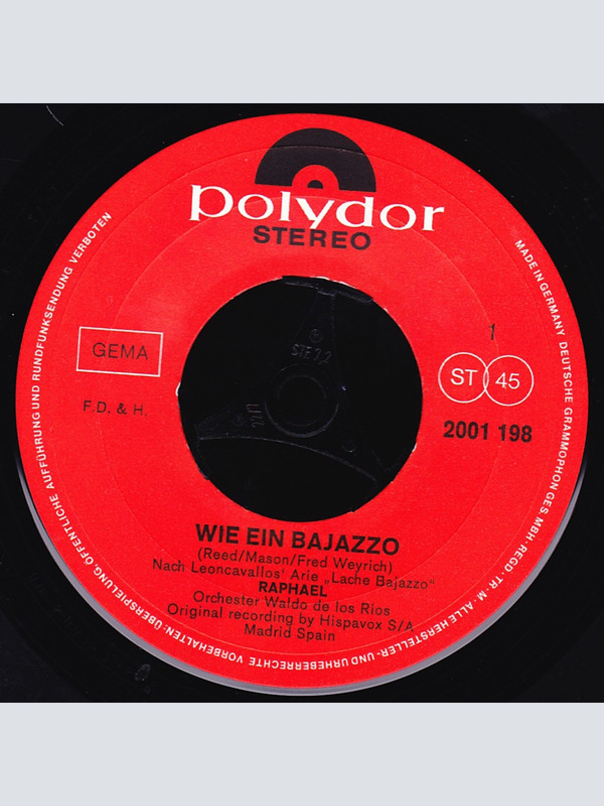 Vinyl / Raphael (2) - Wie Ein Bajazzo (Nach Leoncavallos' Arie "Lache Bajazzo")