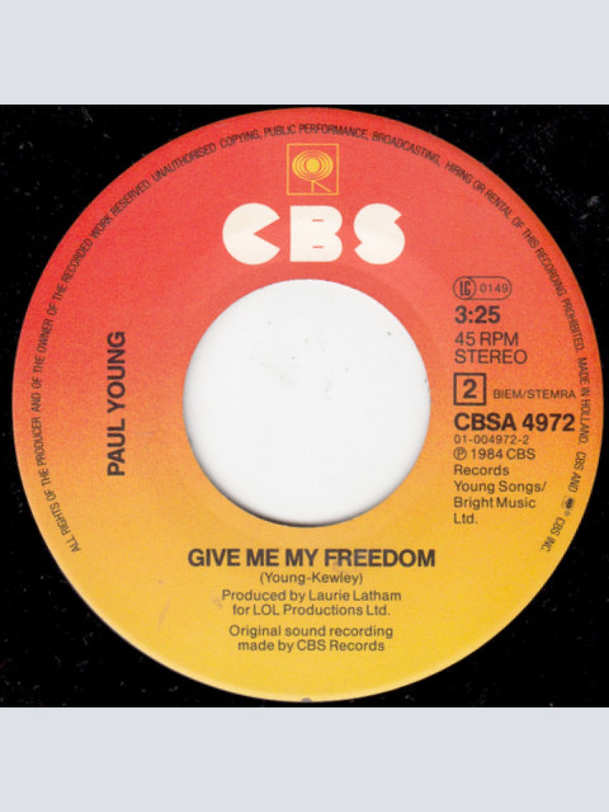 Vinyl / Paul Young - Everything Must Change