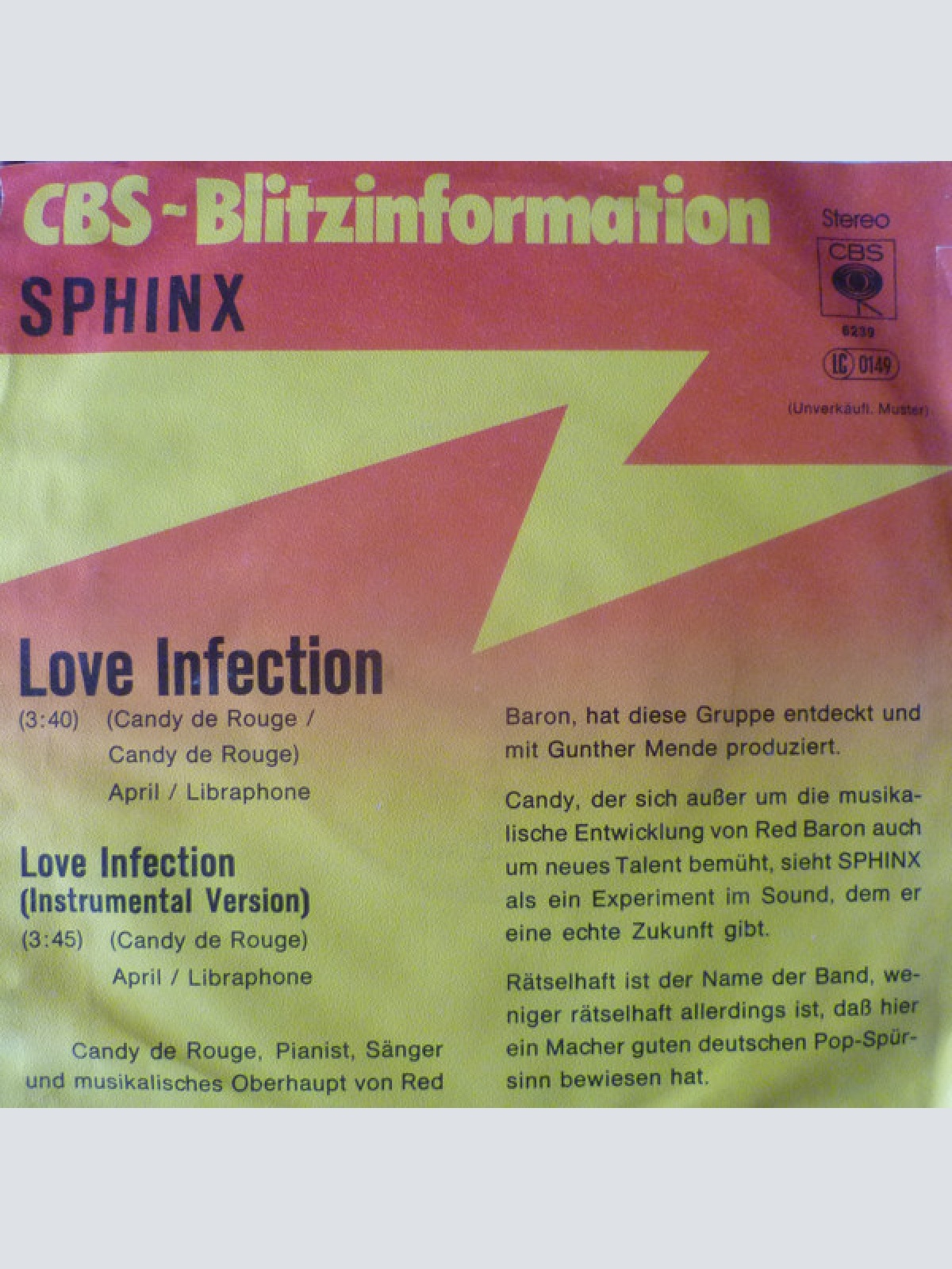 Vinyl / Sphinx (11) - Love Infection