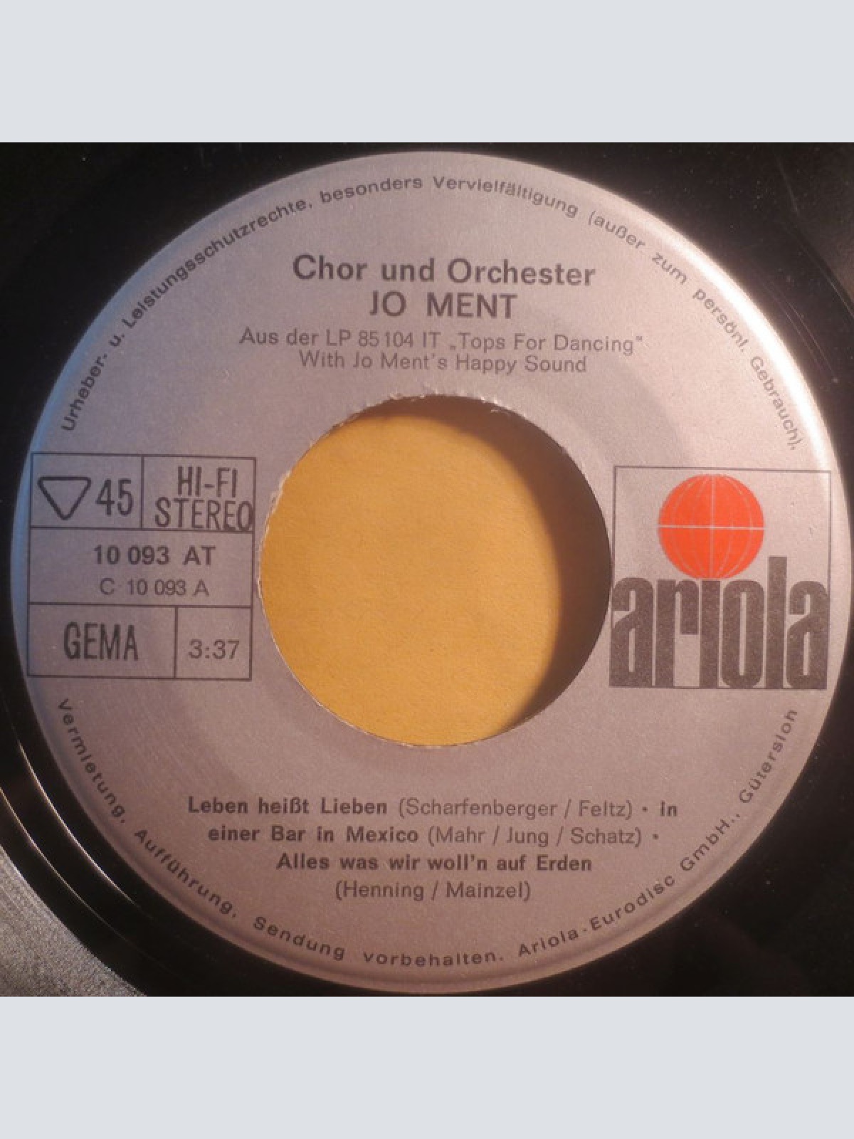 Vinyl / Jo Ment's Happy Sound / Chor Und Orchester Jo Ment* - Jo Ment's Happy Sound