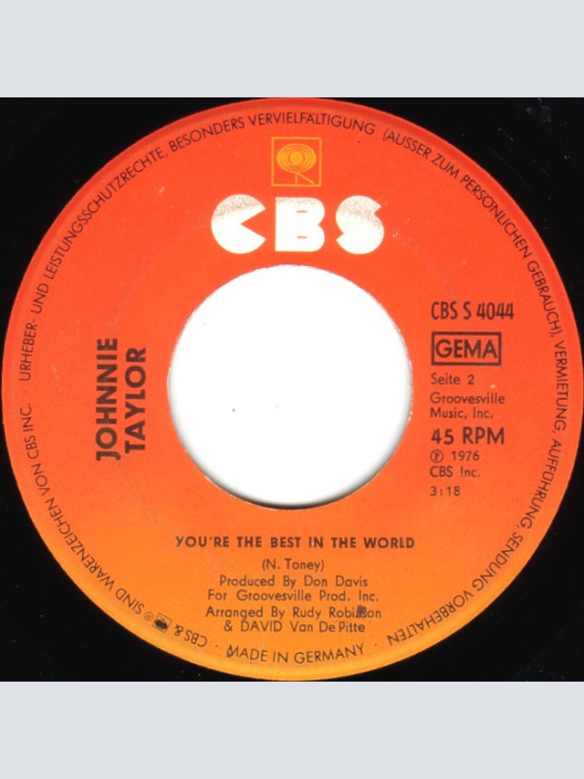 Vinyl / Johnnie Taylor - Disco Lady