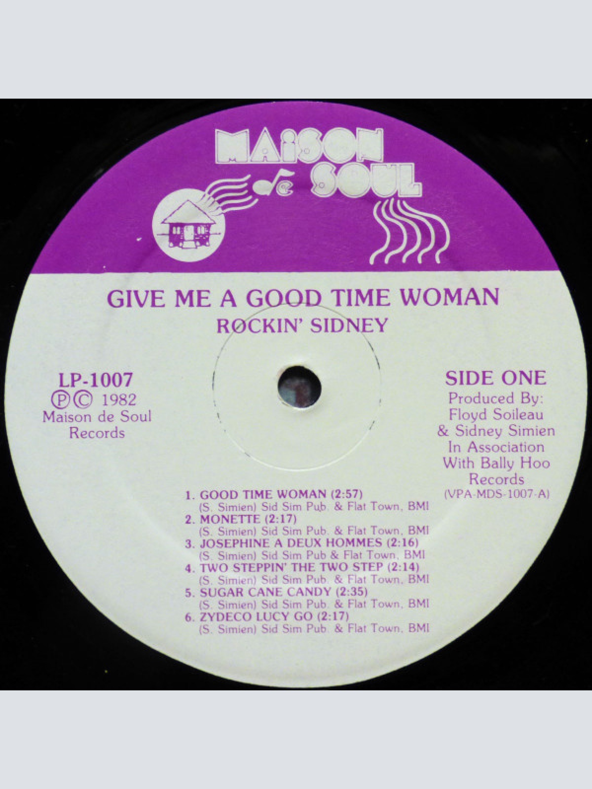 Vinyl / Rockin' Sidney - Give Me A Good Time Woman
