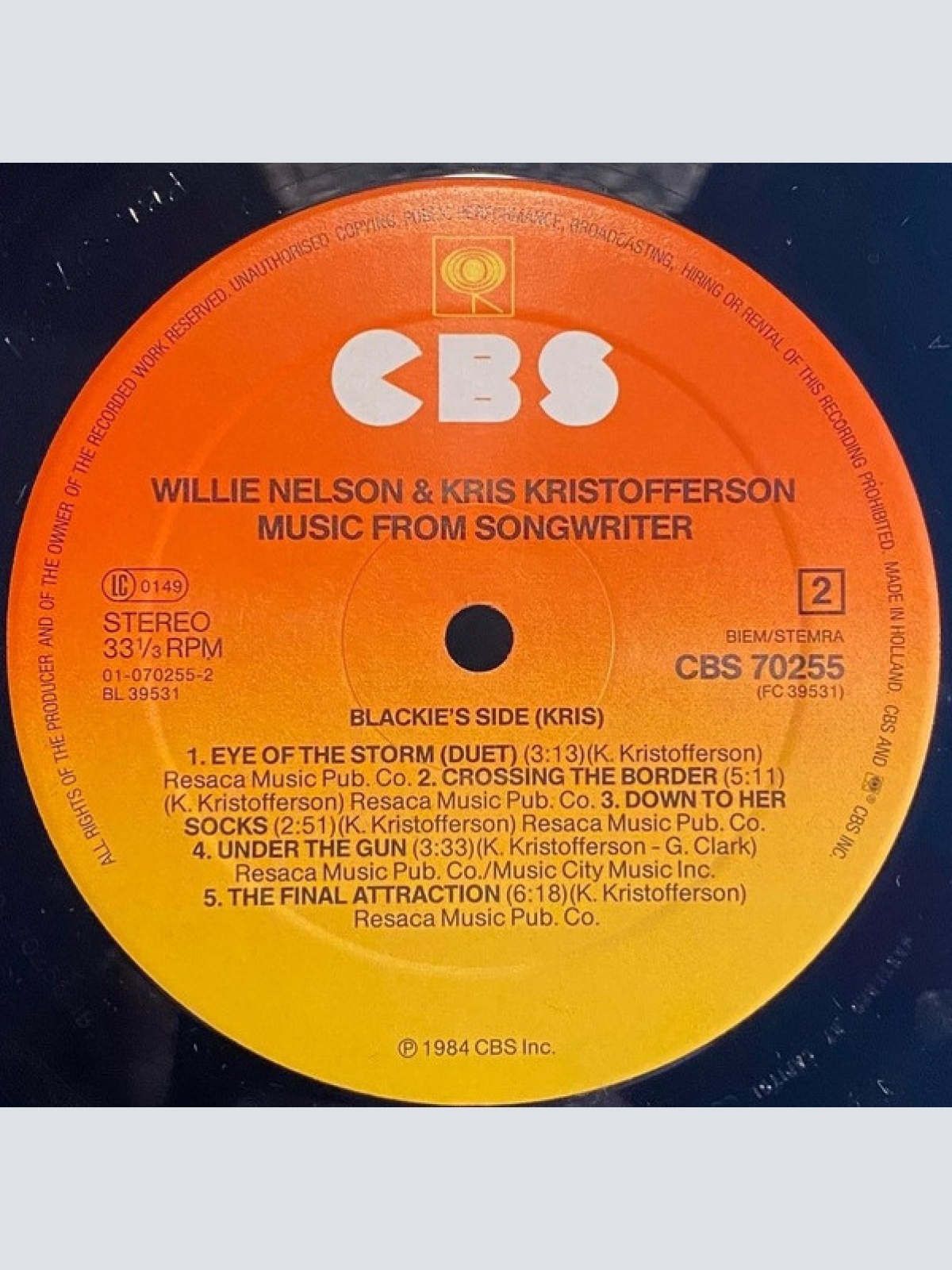 Vinyl / Willie Nelson & Kris Kristofferson - Music From Songwriter