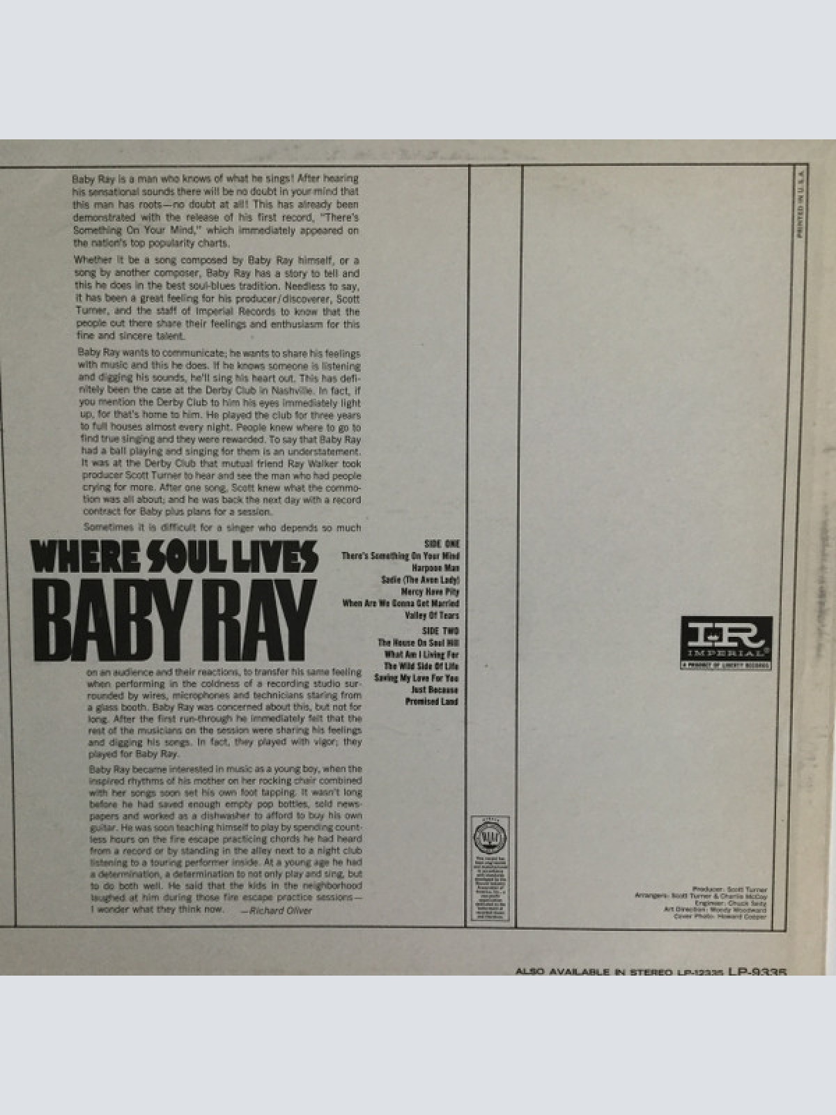 Vinyl / Baby Ray (2) - Where Soul Lives