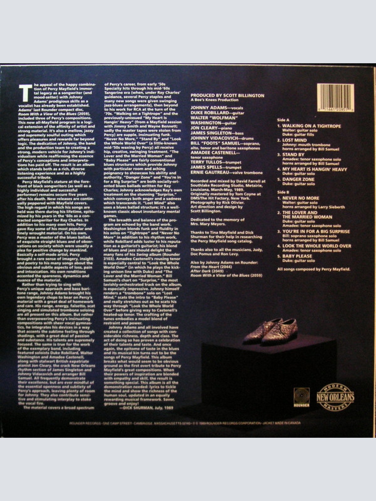 Vinyl / Johnny Adams - Walking On A Tightrope (The Songs Of Percy Mayfield)