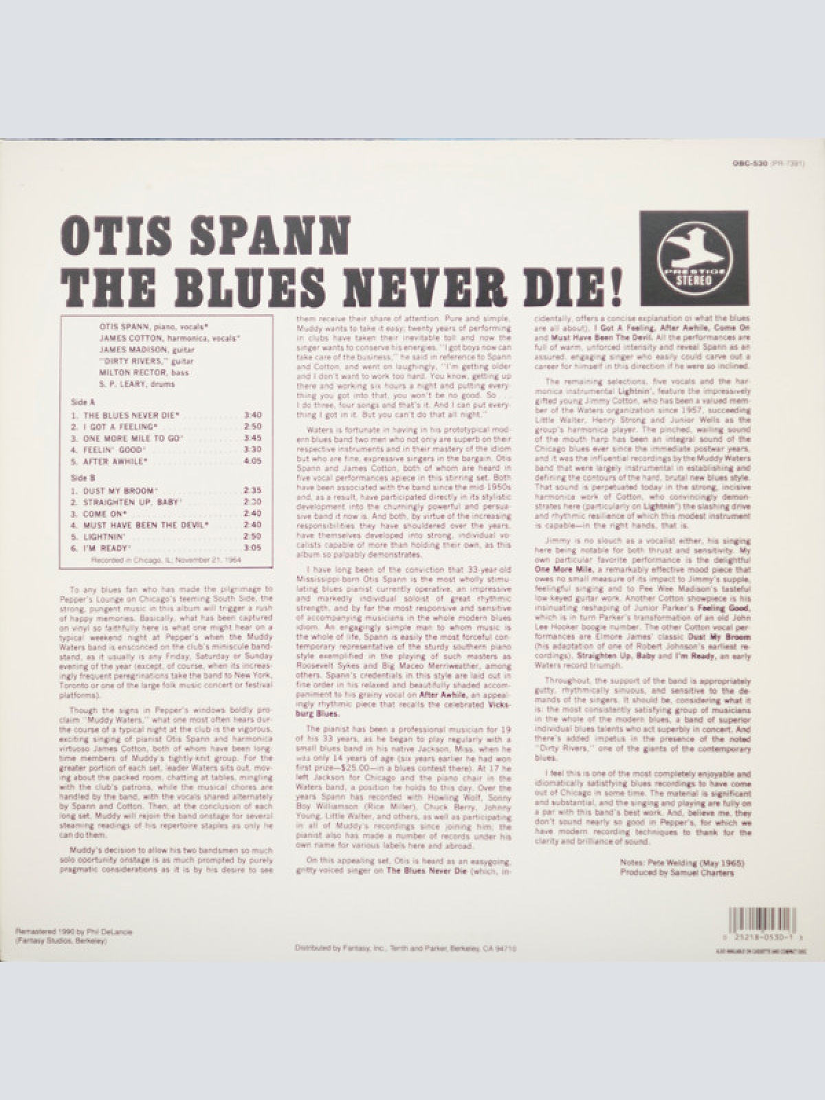 Vinyl / Otis Spann - The Blues Never Die!