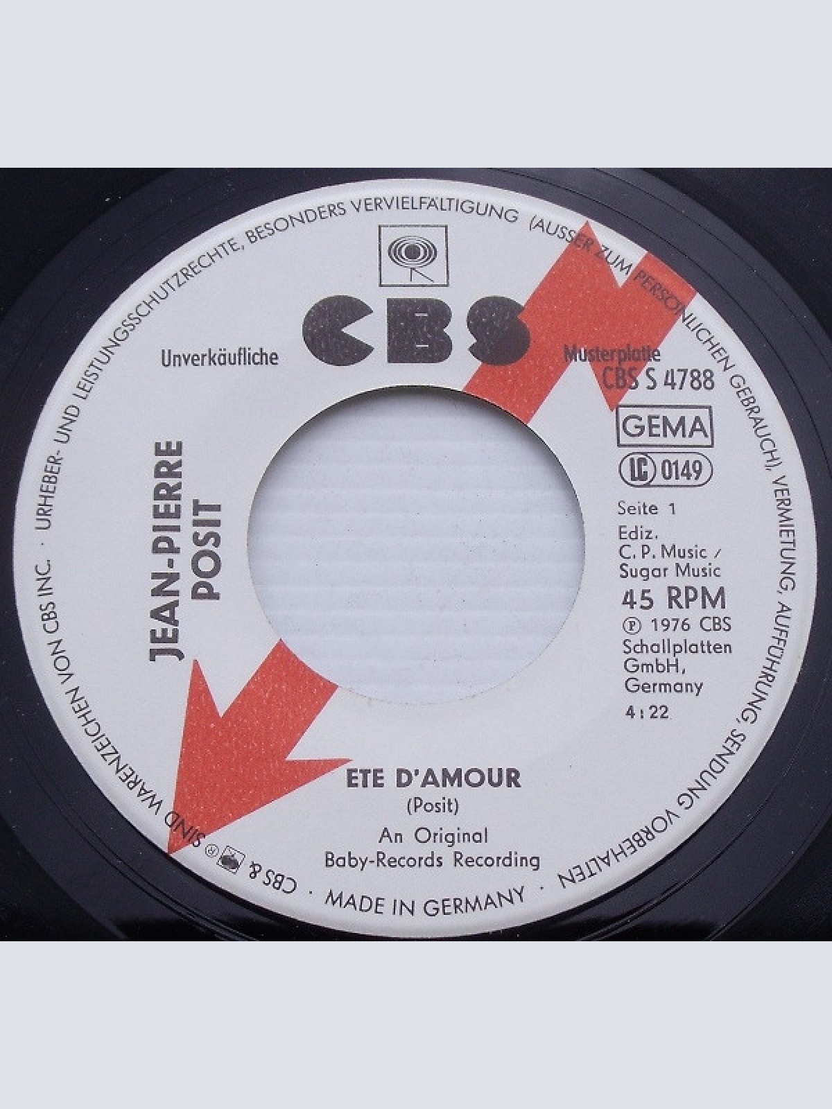 Vinyl / Jean-Pierre Posit - Eté D'Amour / Saint-Blas