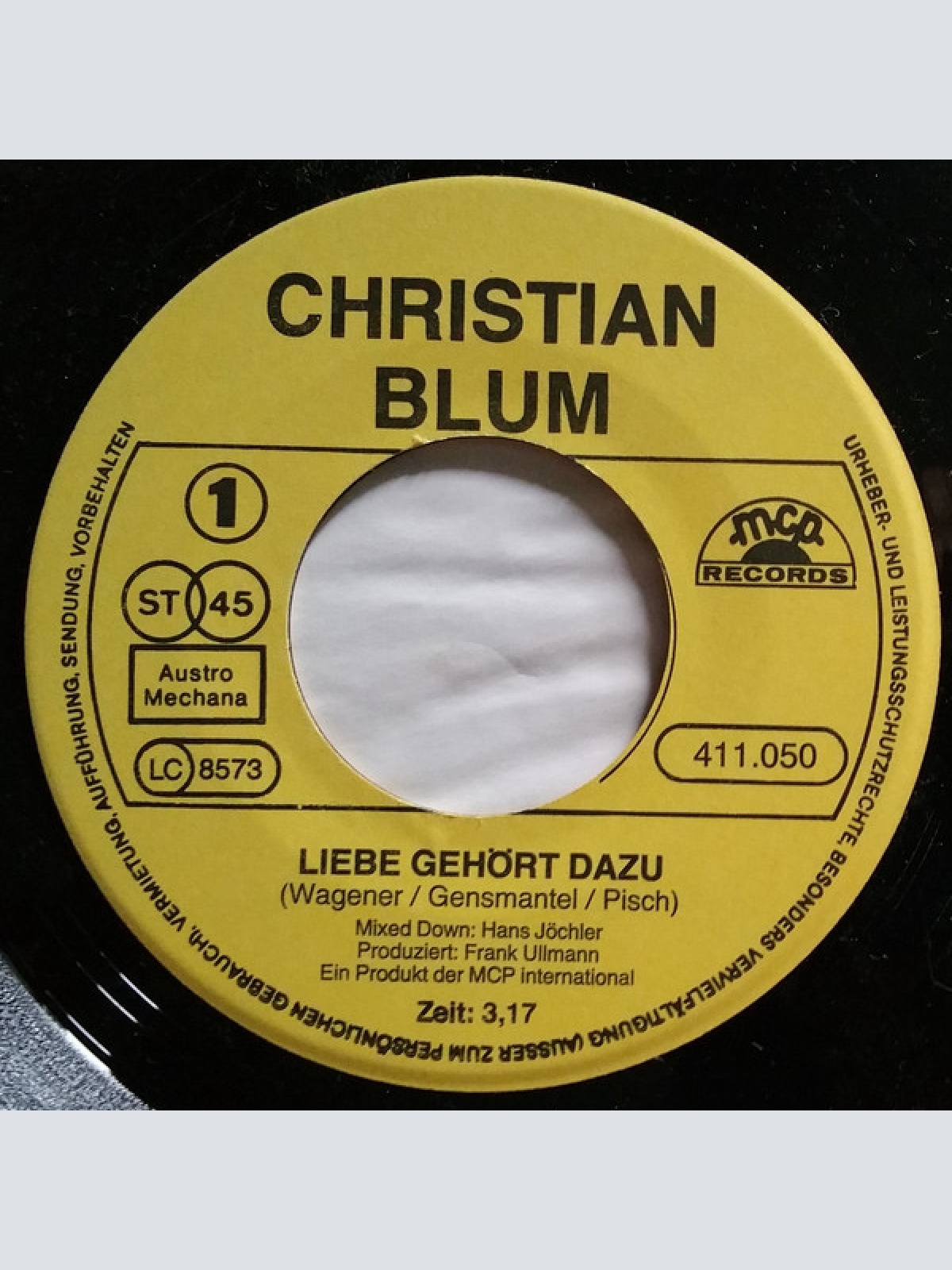 Vinyl / Christian Blum - Liebe Gehört Dazu - Wenn Der Schnee Verbrennt