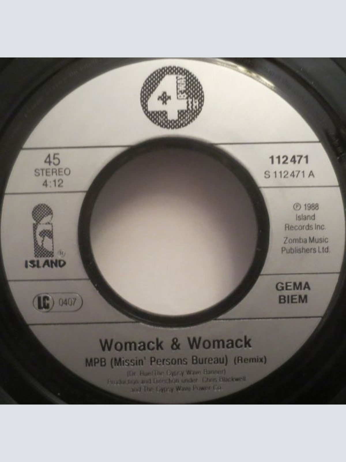 Vinyl / Womack & Womack - MPB (Missin' Persons Bureau)