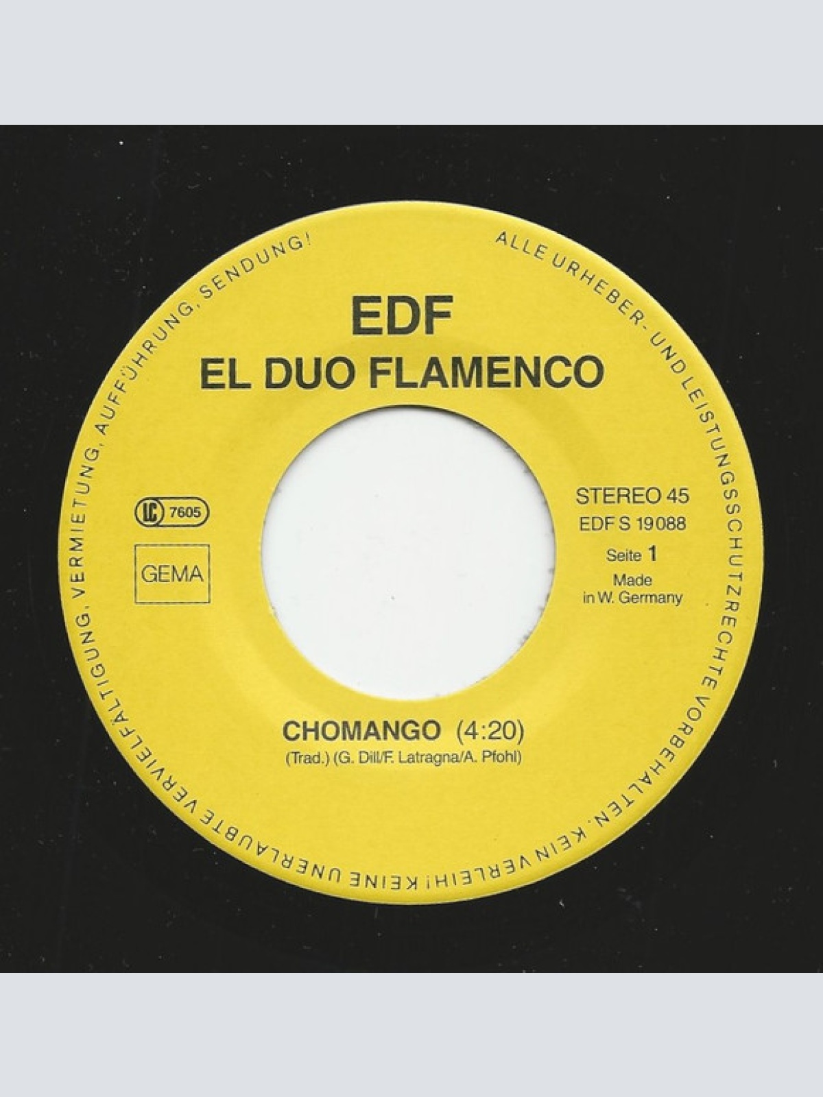 Vinyl / Jorge Y Obo - El Duo Flamenco - Chomango