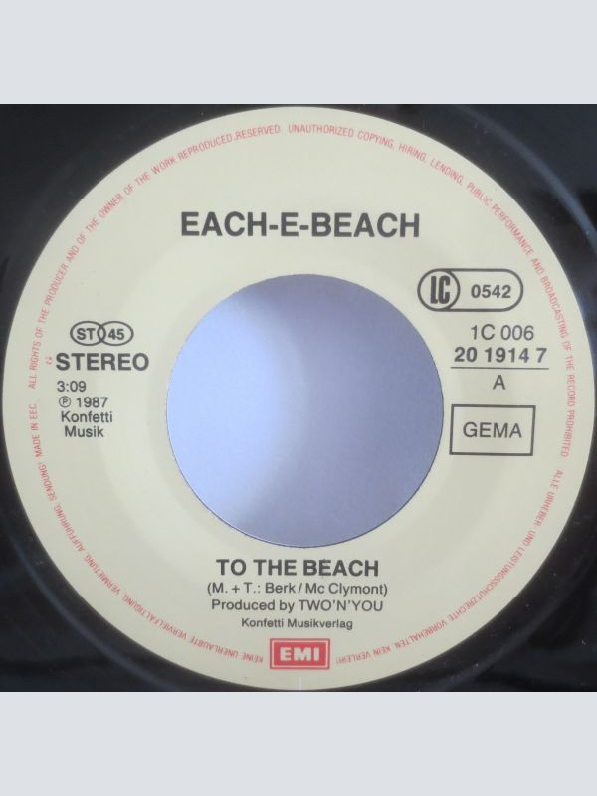 Vinyl / Each-E-Beach - To The Beach