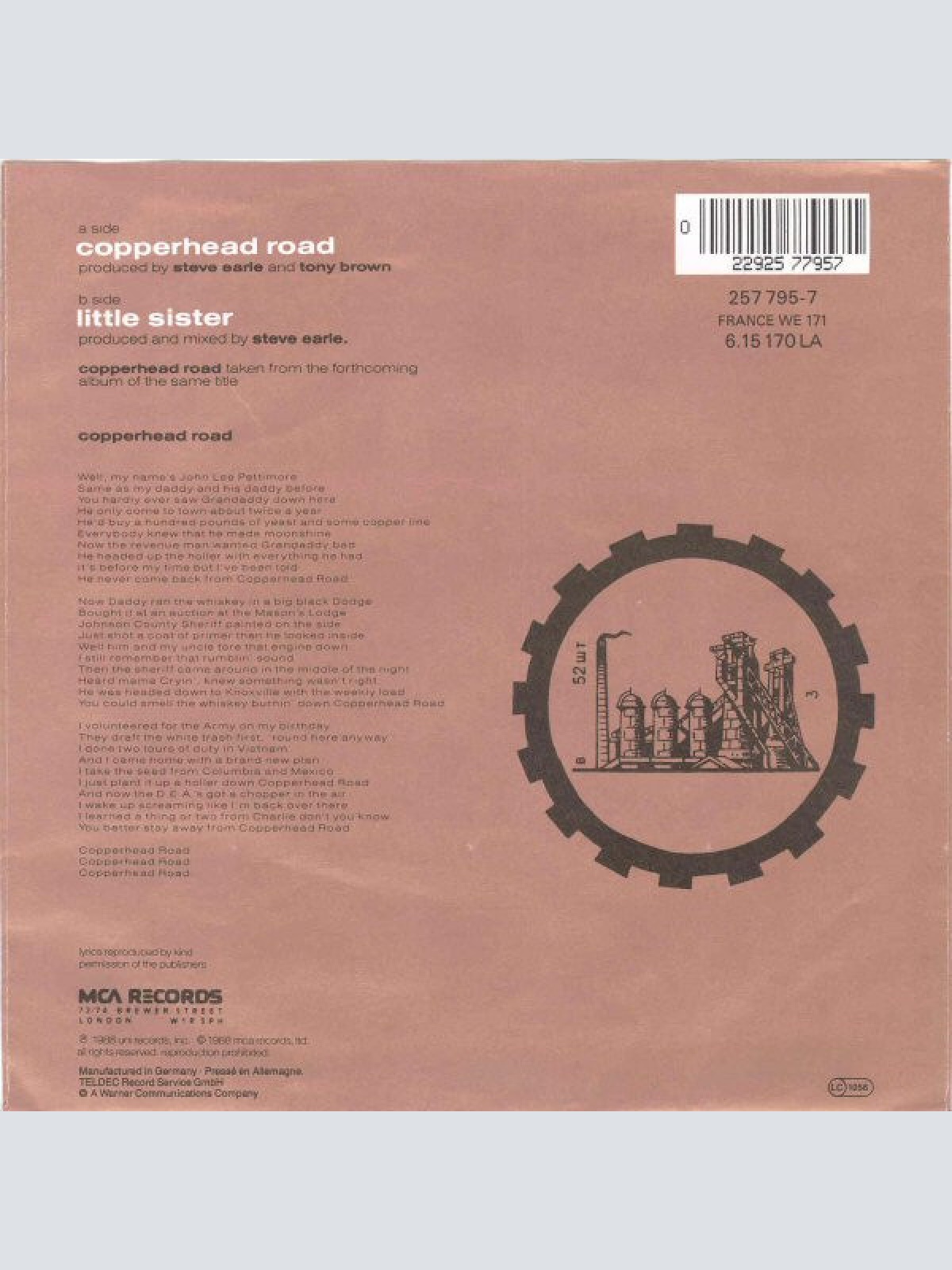 Vinyl / Steve Earle - Copperhead Road