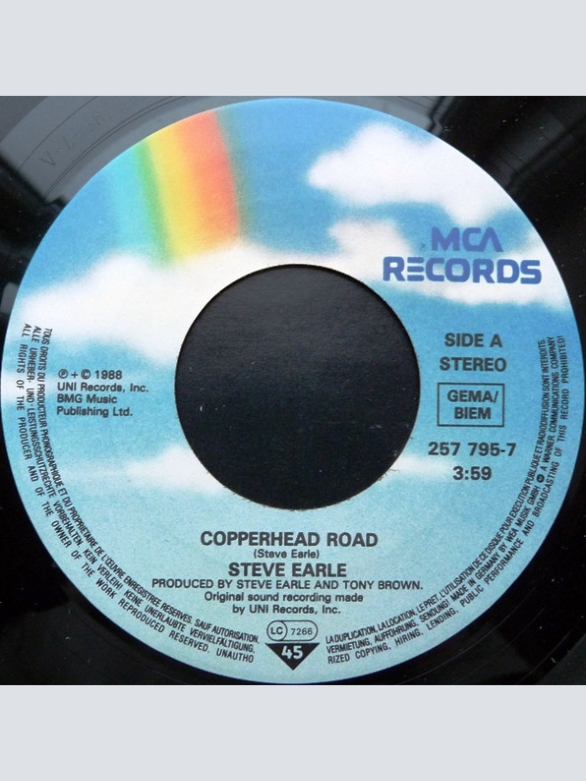 Vinyl / Steve Earle - Copperhead Road