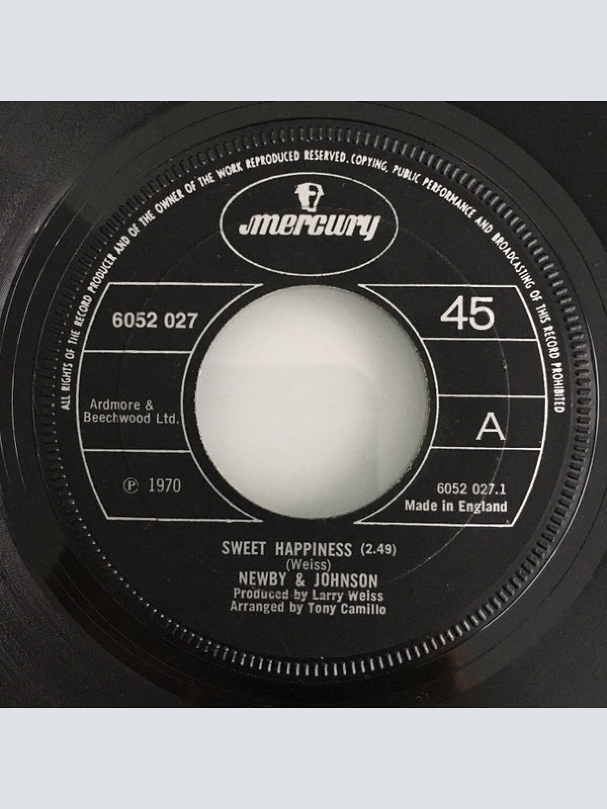 Vinyl / Newby & Johnson - Sweet Happiness