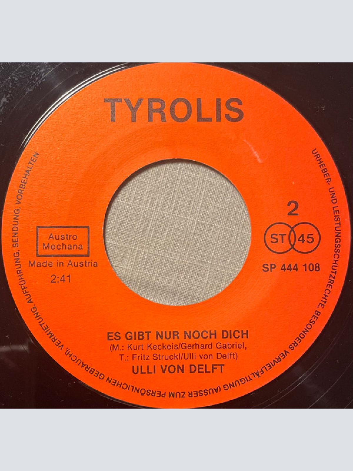 Vinyl / Ulli von Delft - Mit Dir Ist Es Wahnsinn /  Es Gibt Nur Noch Dich