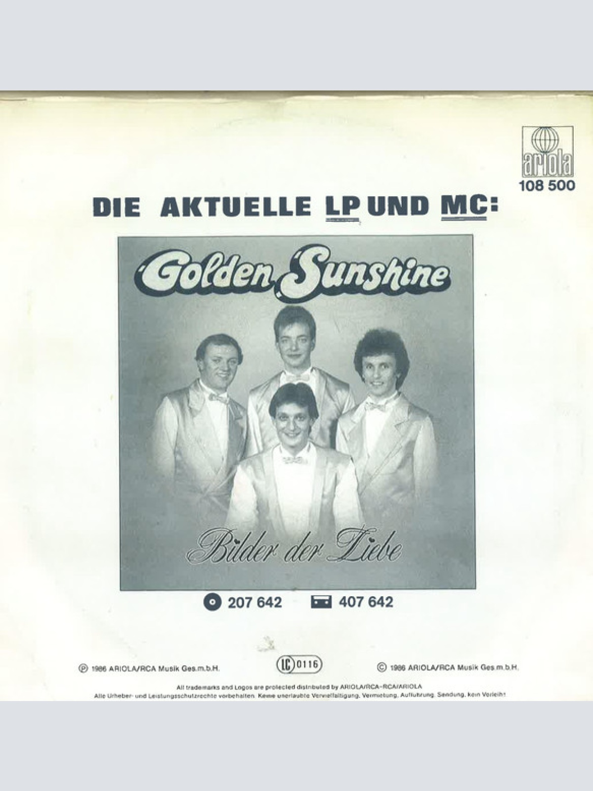 Vinyl / Golden Sunshine - I Will Di Spür'n
