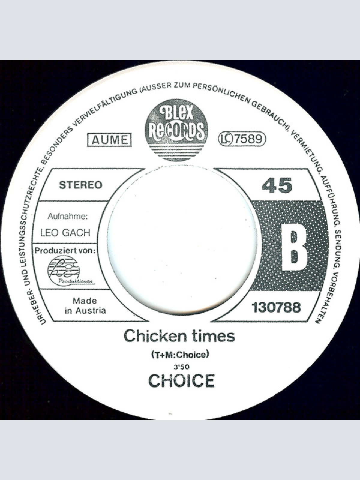 Vinyl / Choice (50) - Mrs. B. / Chicken Times