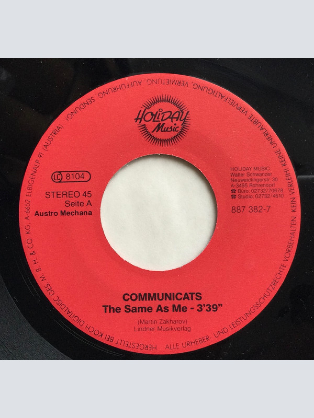 Vinyl / Communicats - The Same As Me